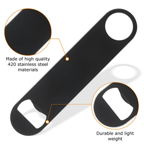 Abrelatas plano de 7 pulgadas negro de QTLCOHD opción de almacenamiento compacto.