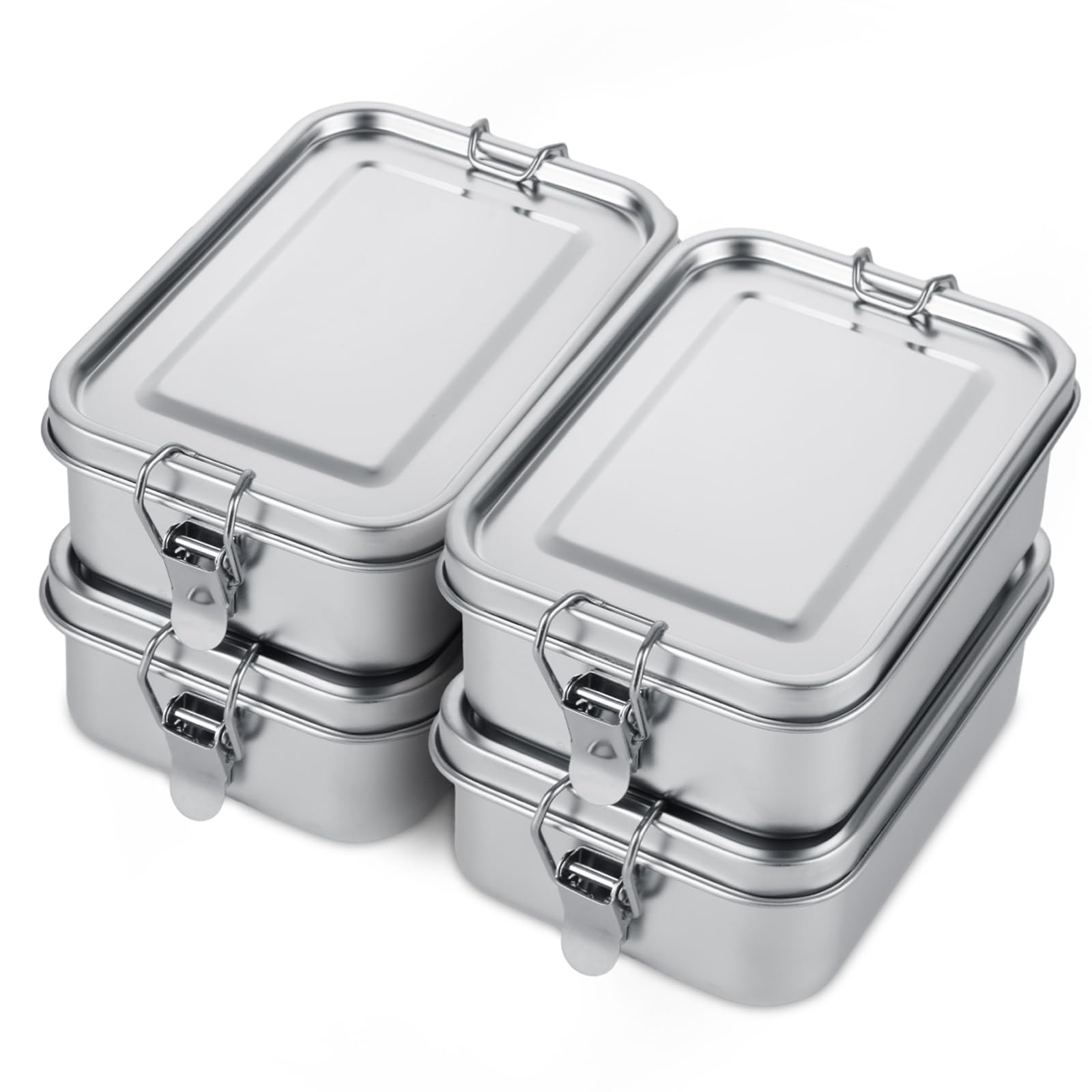 QTLCOHD caja-almuerzo-metal 4unidades, ideal para llevar comidas diarias.