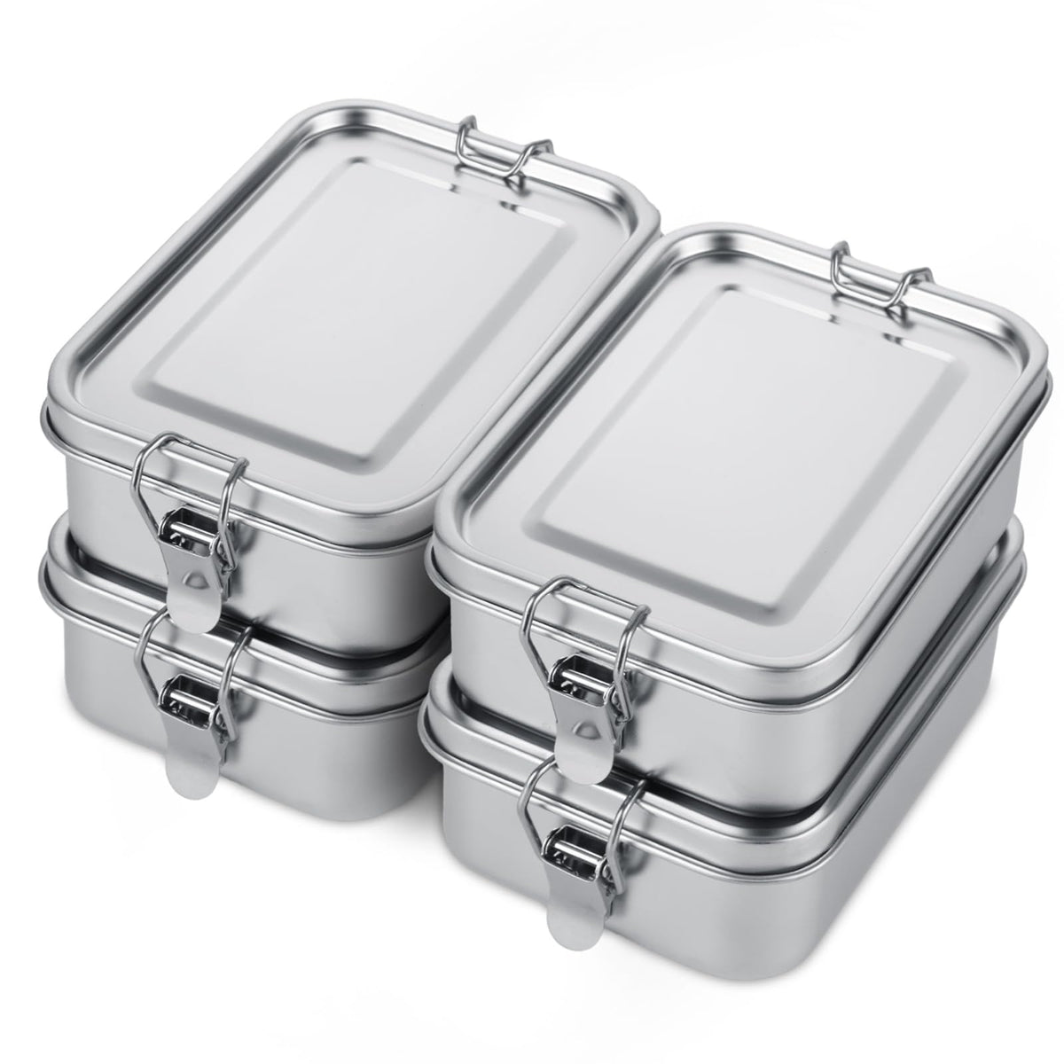 QTLCOHD caja-almuerzo-metal 4unidades, ideal para llevar comidas diarias.