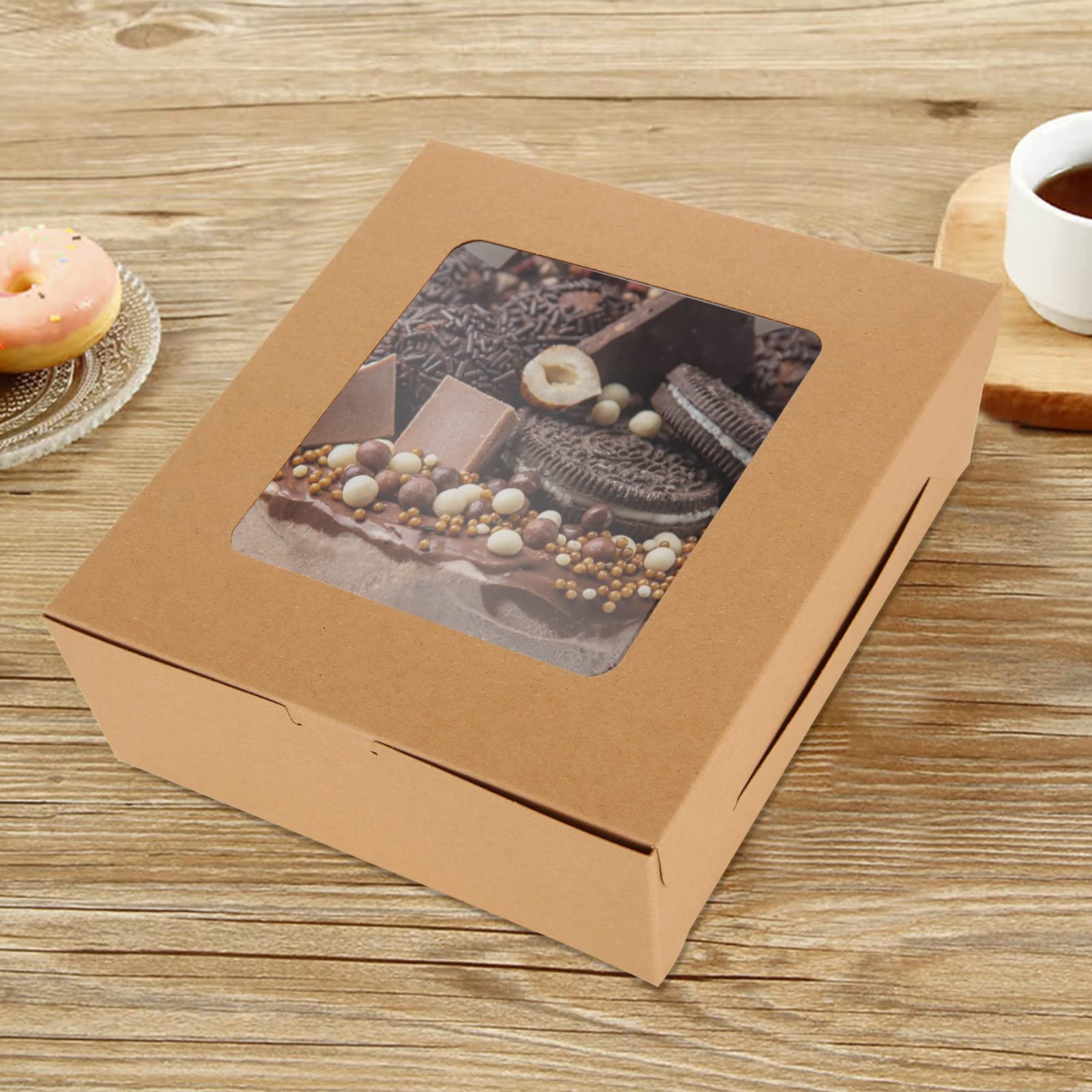 qtlcohd cajas para 4 cupcakes, plegables y fáciles de guardar