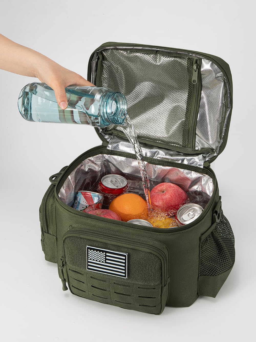 QT&QY bolsa táctica para almuerzo, usos múltiples en trabajo, camping y viaje.
