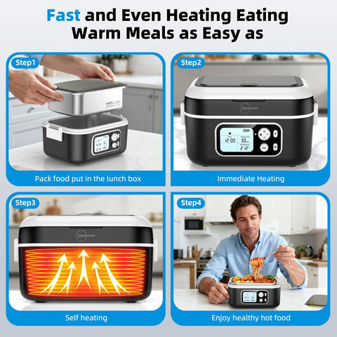 Qtyatvmoto capacidad 1,5 L para varias porciones en cada comida