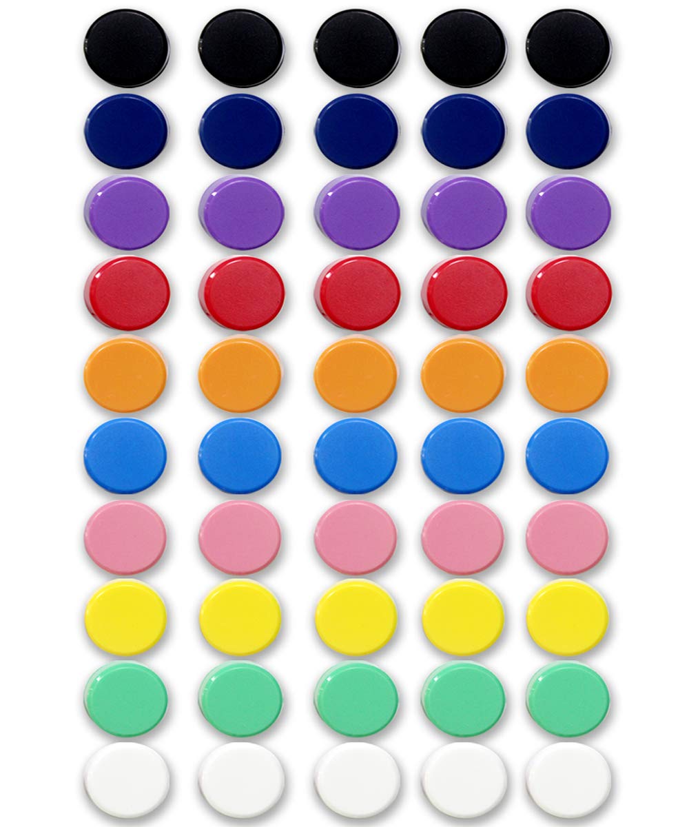 Imanes Qualsen de 50 piezas coloridas para frigorífico, organizan notas y fotos.
