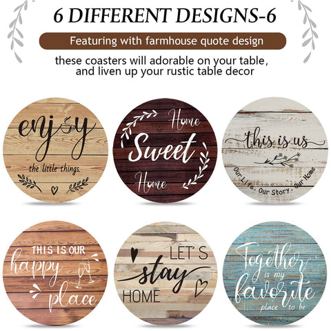 Queekay posavasos para mesa de cocina con acabado suave