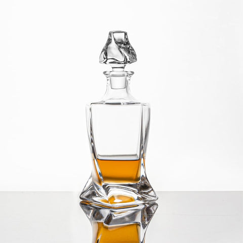QUEEN&STONE SIN PLOMO decantador licor con tapa de vidrio para conservar aromas.