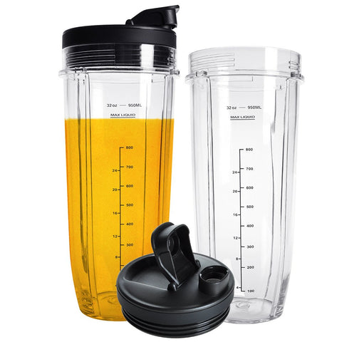 QueenTrade Ninja 32oz vaso con tapa Sip & Seal para llevar sin derrames.
