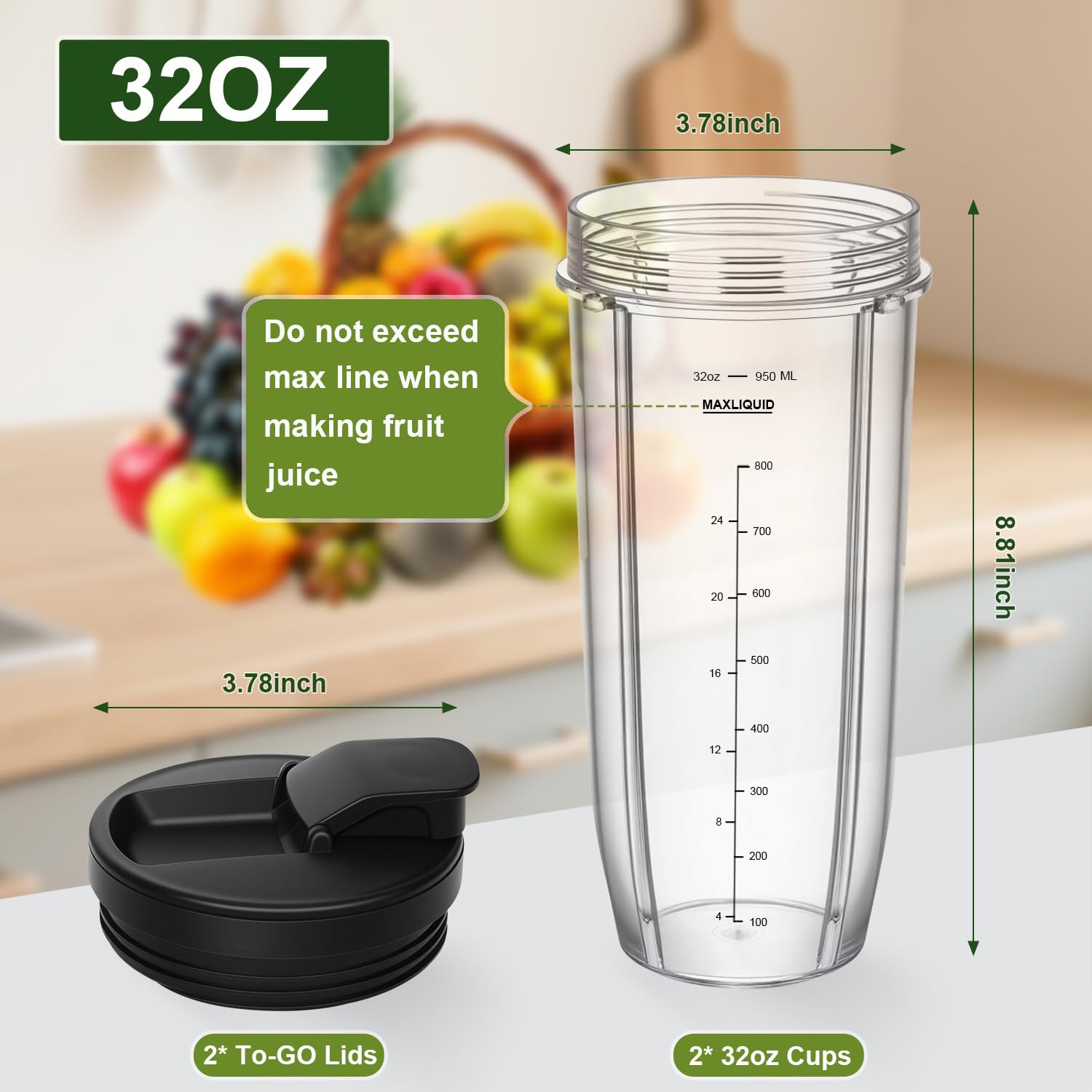 Vaso QueenTrade Ninja compatible con varios modelos.