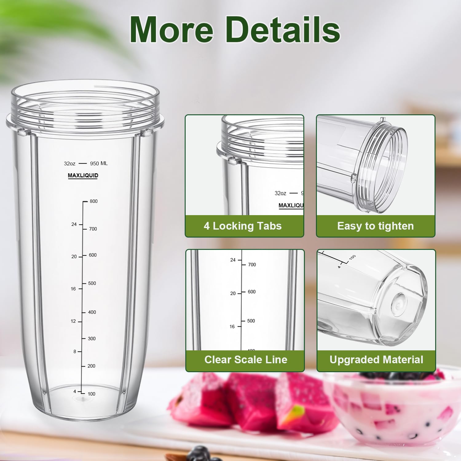 Vaso plástico transparente, duradero y apto para lavavajillas.
