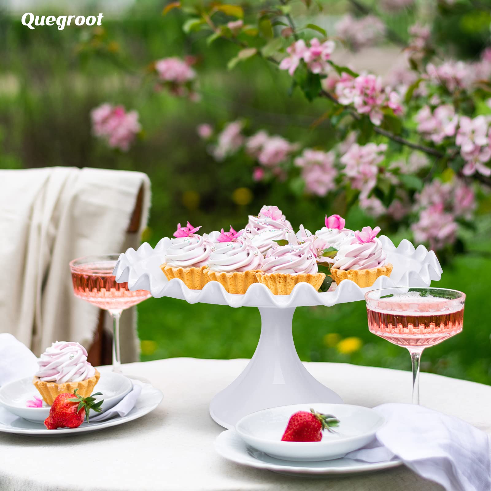 Quegroot porcelana blanca duradera, segura para postres.