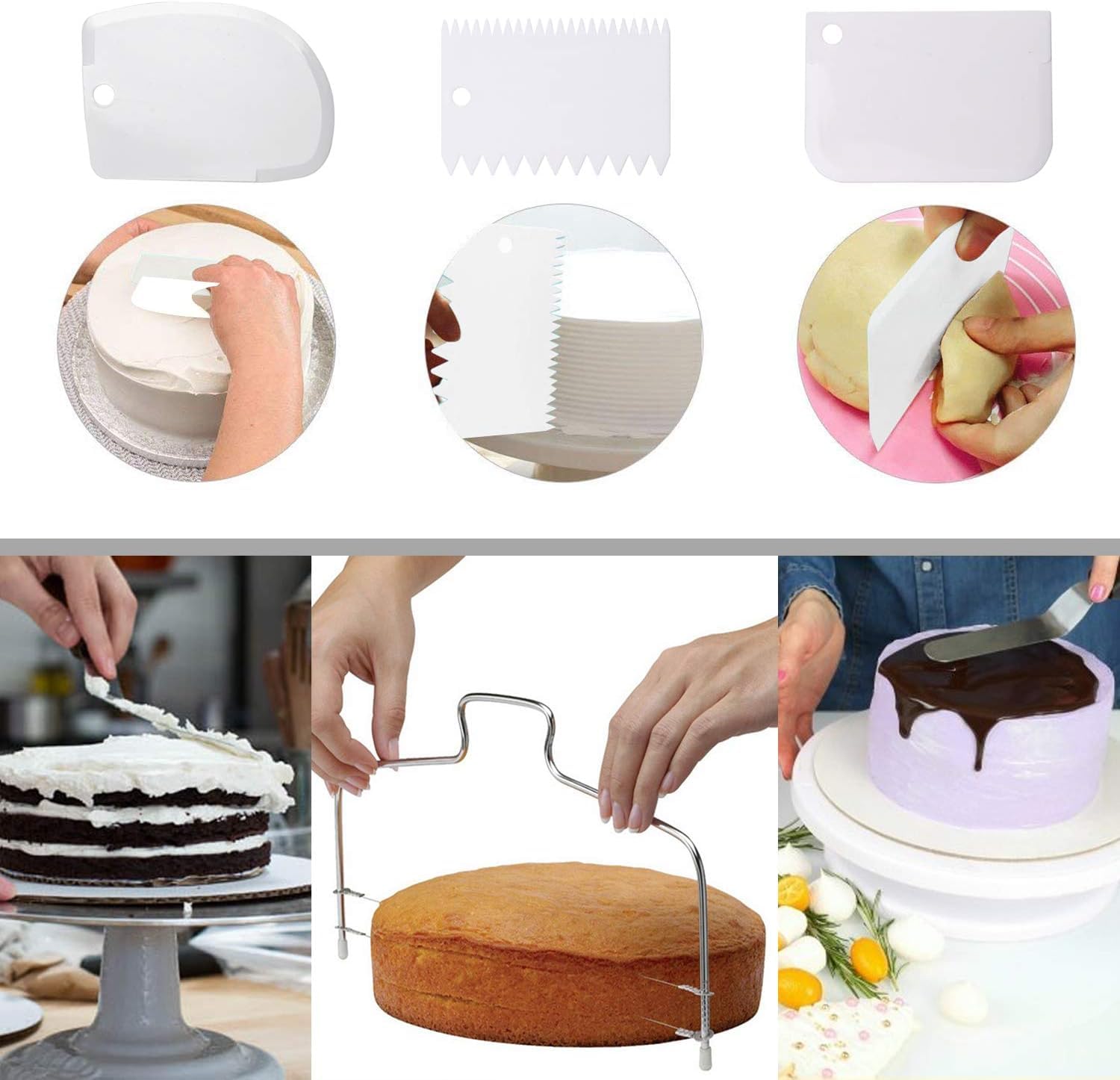 QUELLANCE kit decoracion tortas: espátula plana para alisar capas