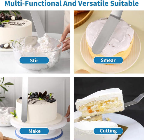 QUELLANCE kit decoracion tortas: rascadores de glaseado para alisar superficies