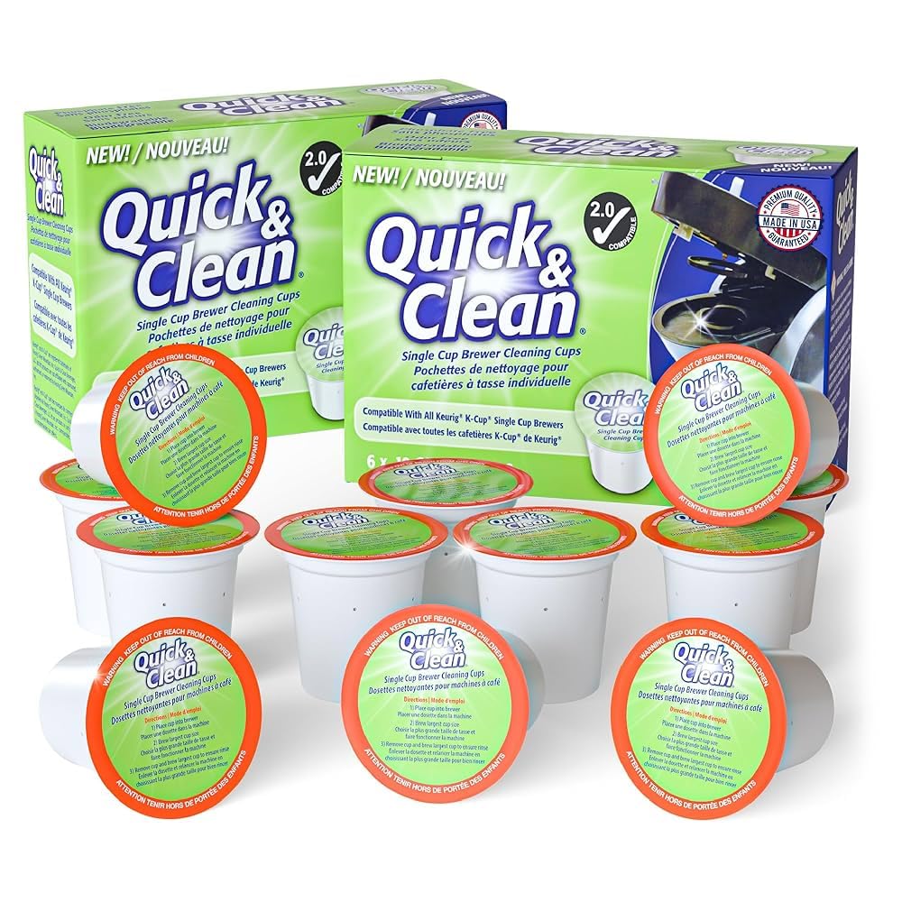 Quick & Clean cápsulas limpiadoras para Keurig, empaque de 12 para un sabor más puro