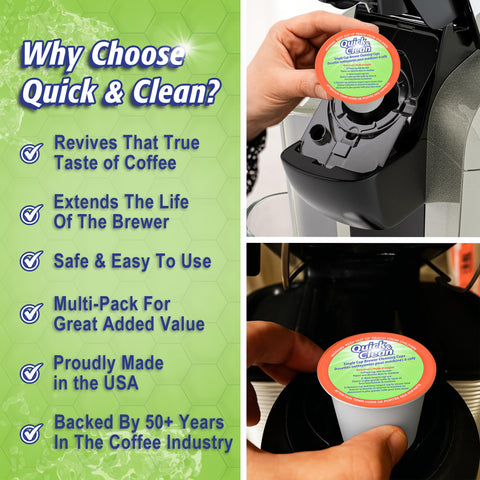 Quick & Clean: cápsula de limpieza para Keurig, detalle que ayuda a eliminar residuos de café.