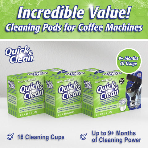 Quick & Clean: uso sencillo en un ciclo de limpieza y otro de enjuague.