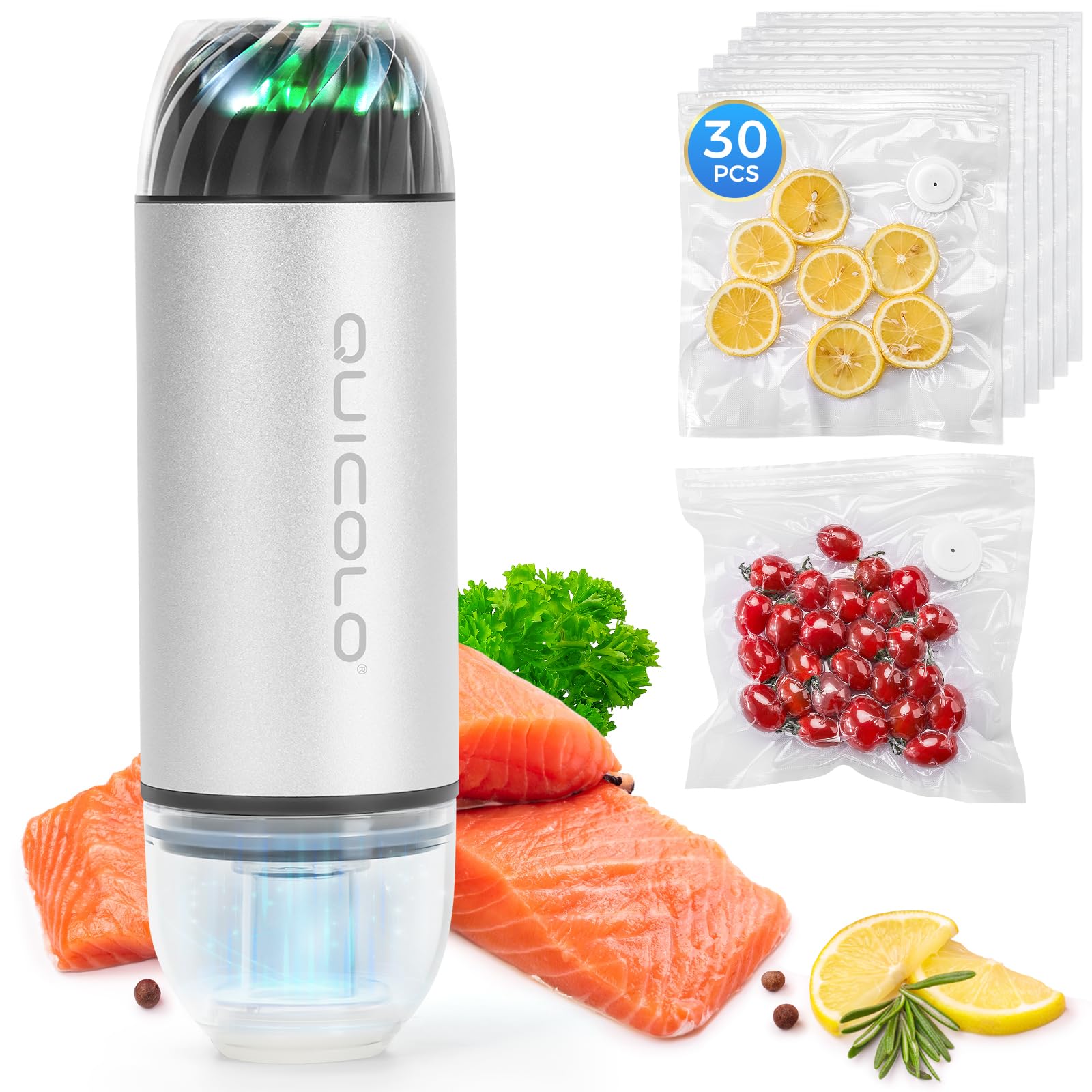 Quicolo seladora de vacío: máquina compacta para conservar frescura rápidamente.