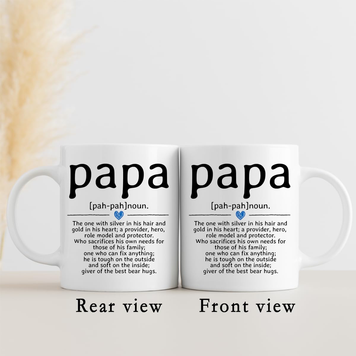 Taza QUICQOD Papá Definición, uso en oficina, añade estilo.