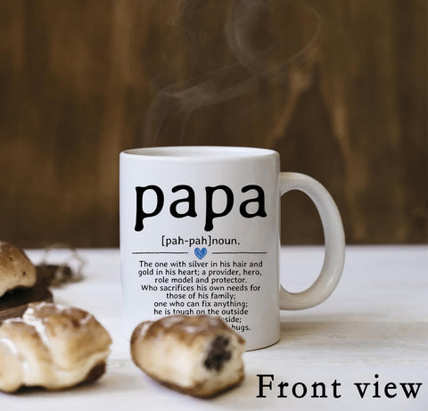 Taza QUICQOD Papá Definición, diseño vibrante, regalo perfecto para ocasiones especiales.