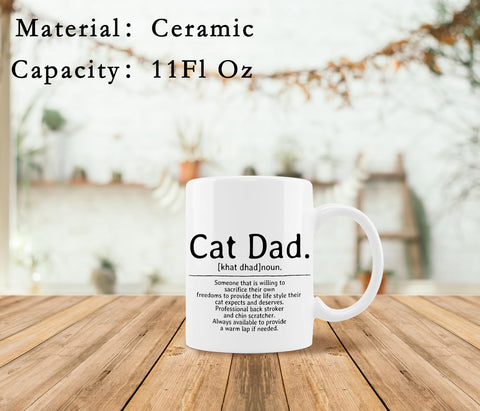 QUICQOD Taza regalo-para-amantes-gatos de 11 onzas, opción cuidada para sorprender.
