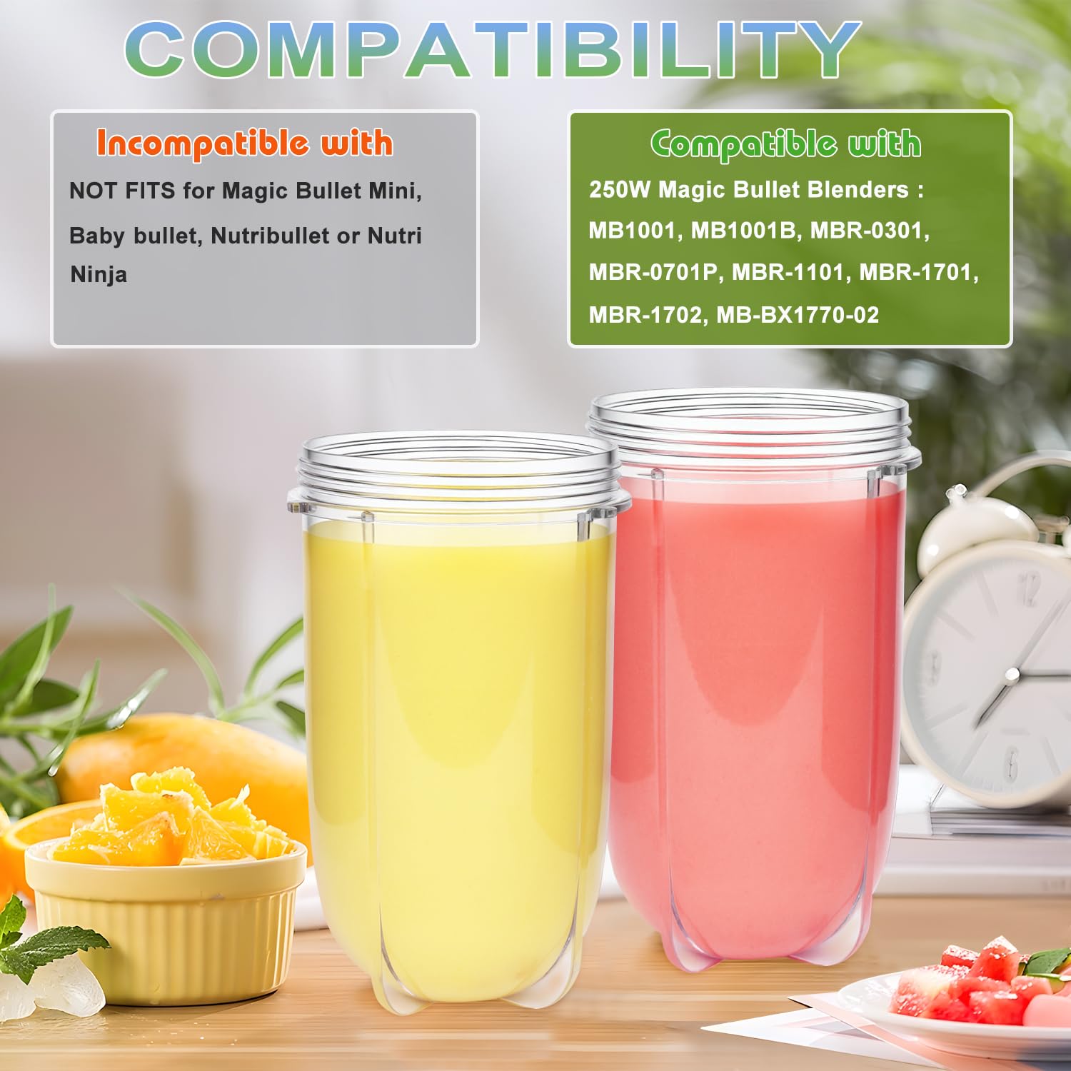QUIENKITCH taza repuesto 16 oz para MB1001, compatible 250 W