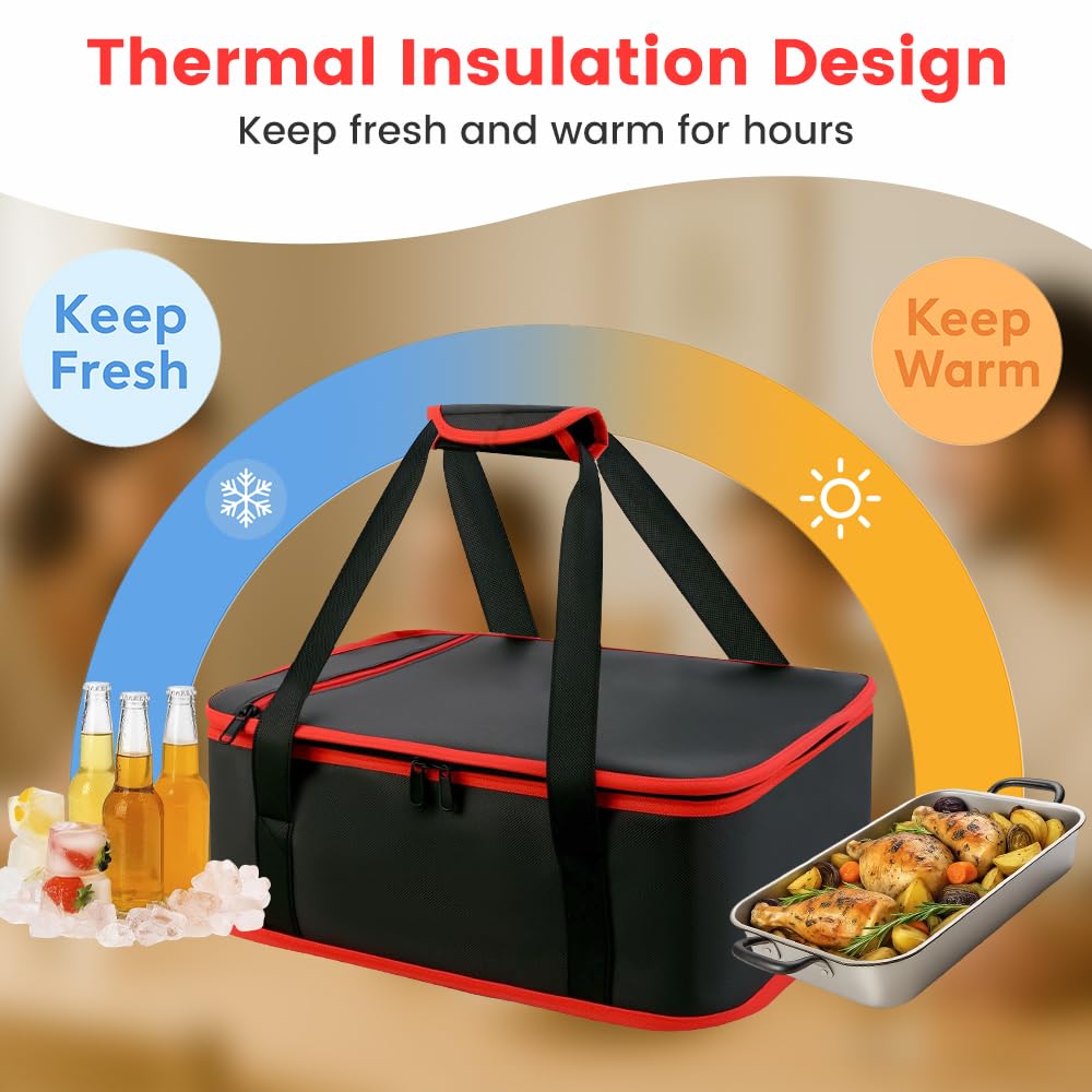 Interior de aluminio apto para alimentos de Quiheat evita derrames y facilita limpieza.