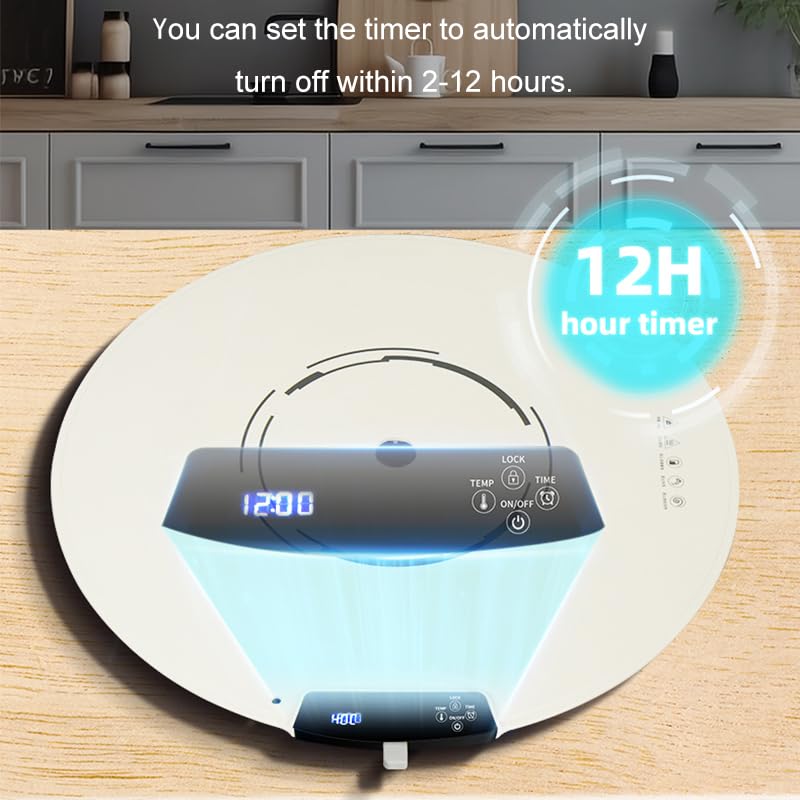 Quincry temporizador 2–12 horas para apagado automático cómodo.