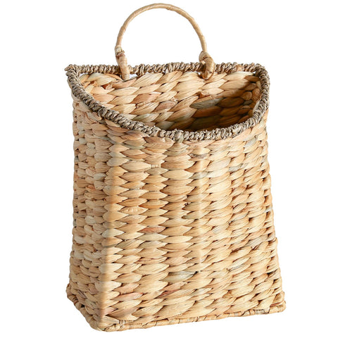 Quincry canasto colgante para pared con rattan, ideal para plantas decorativas.