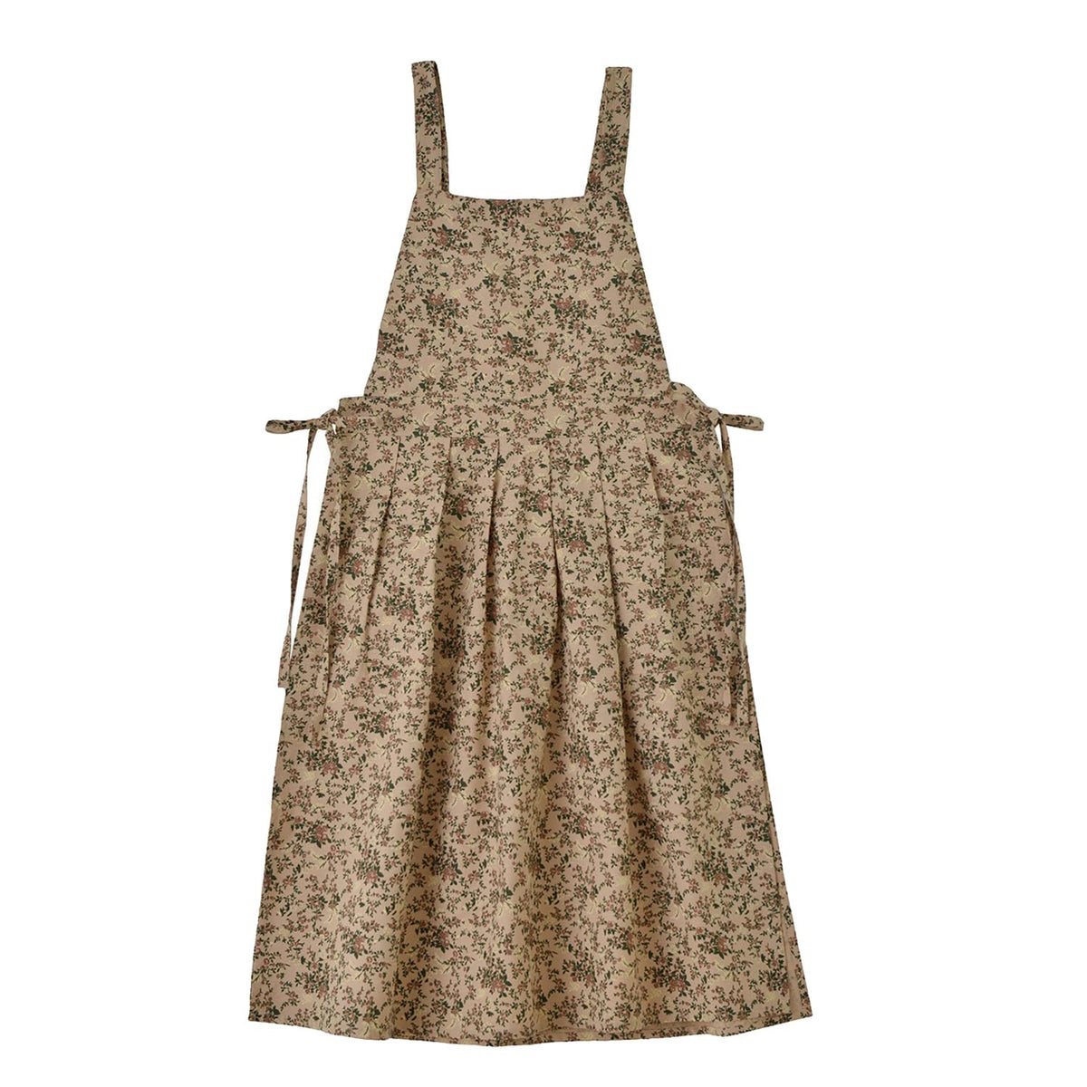 Delantal Quinieda con bolsillo frontal y diseño floral para cocinar con comodidad.
