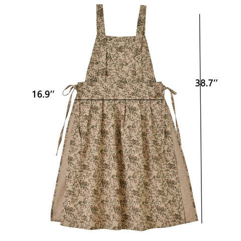 Delantal Quinieda estilo vintage con estampado floral para realzar el estilo al cocinar.