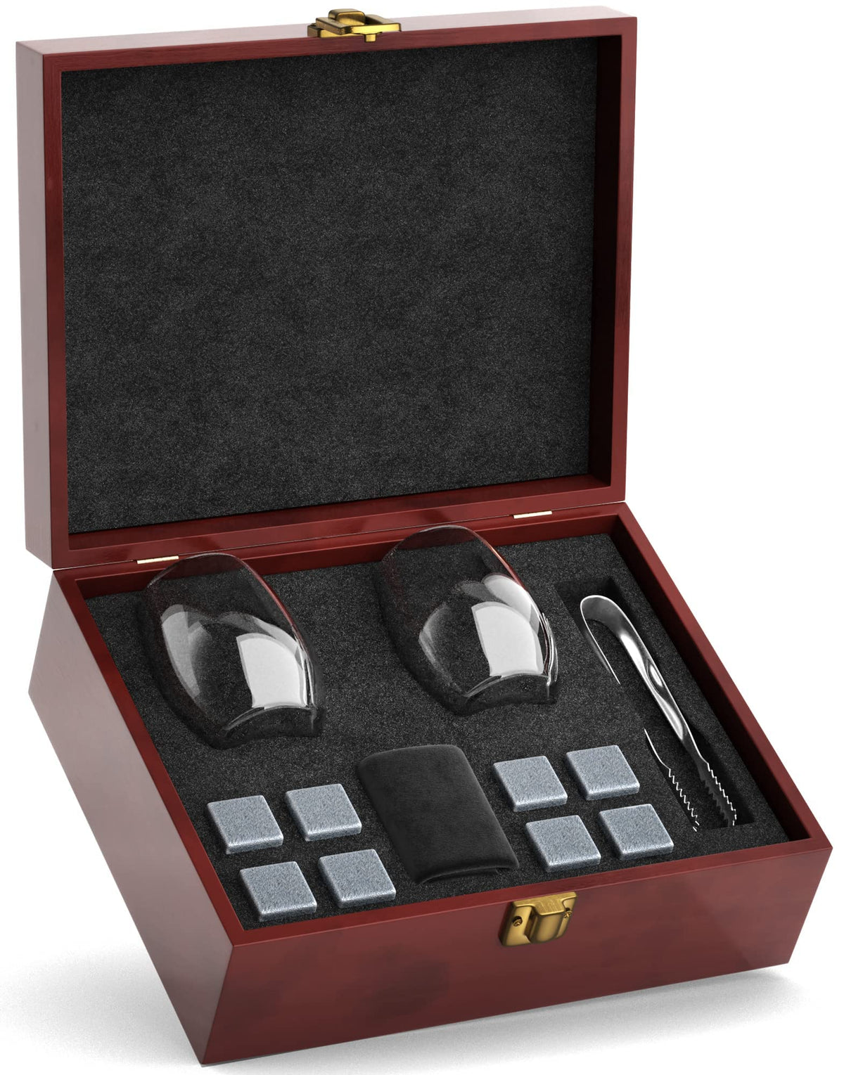 Quiseen piedras enfriantes, caja de madera elegante para regalo.