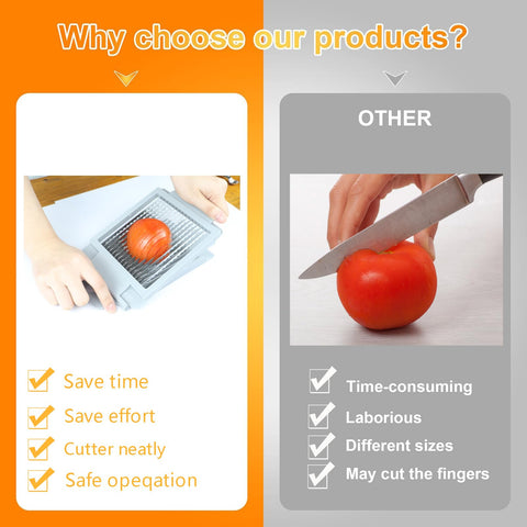 QUJIFETU cortador tomate mango ergonómico para un agarre cómodo.