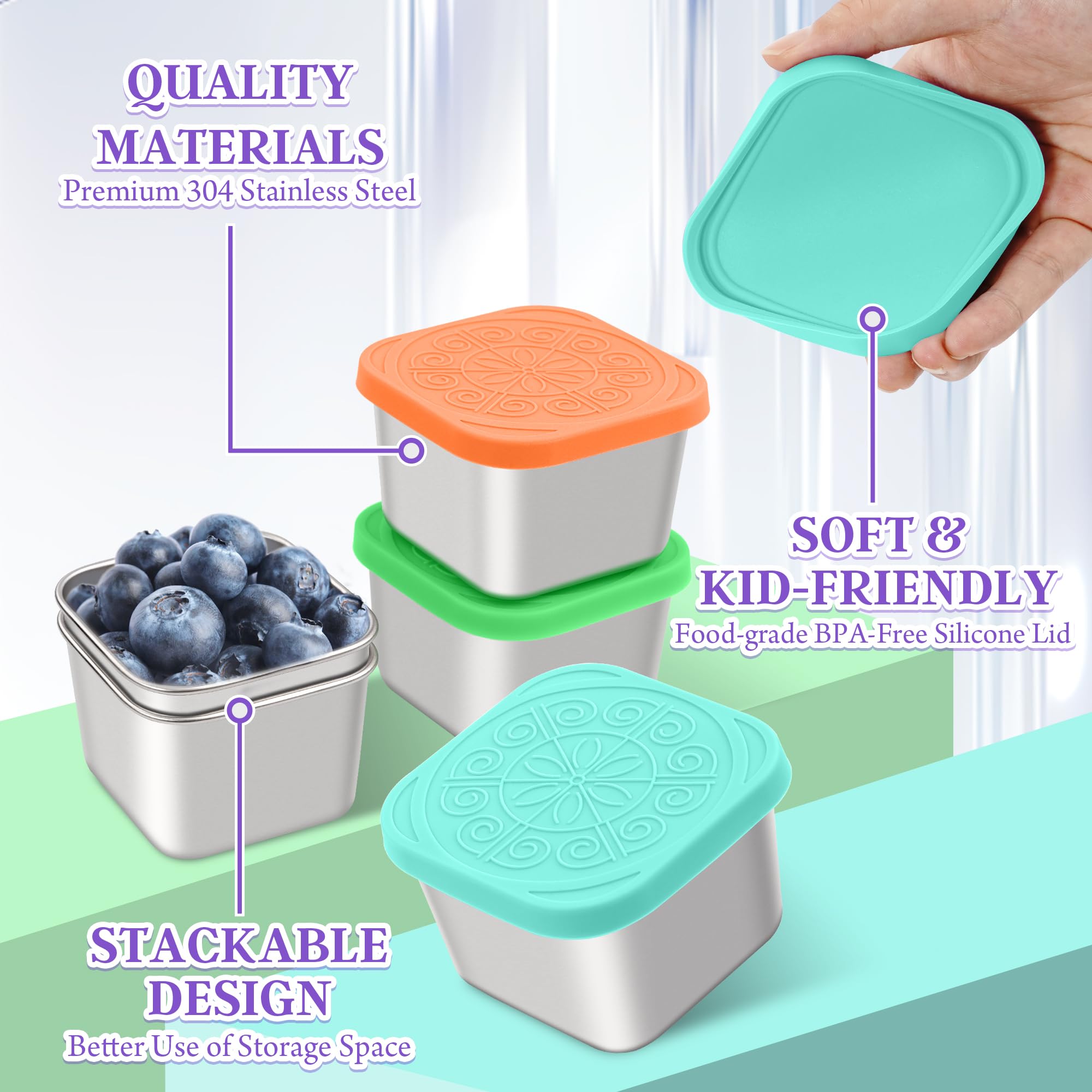 Qukaka: uso multiusos para snacks, frutas y yogur en la escuela.