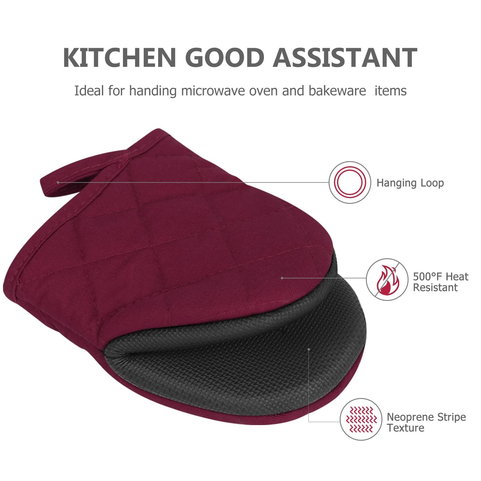 Qulable guantes con gancho de colgar para almacenamiento práctico