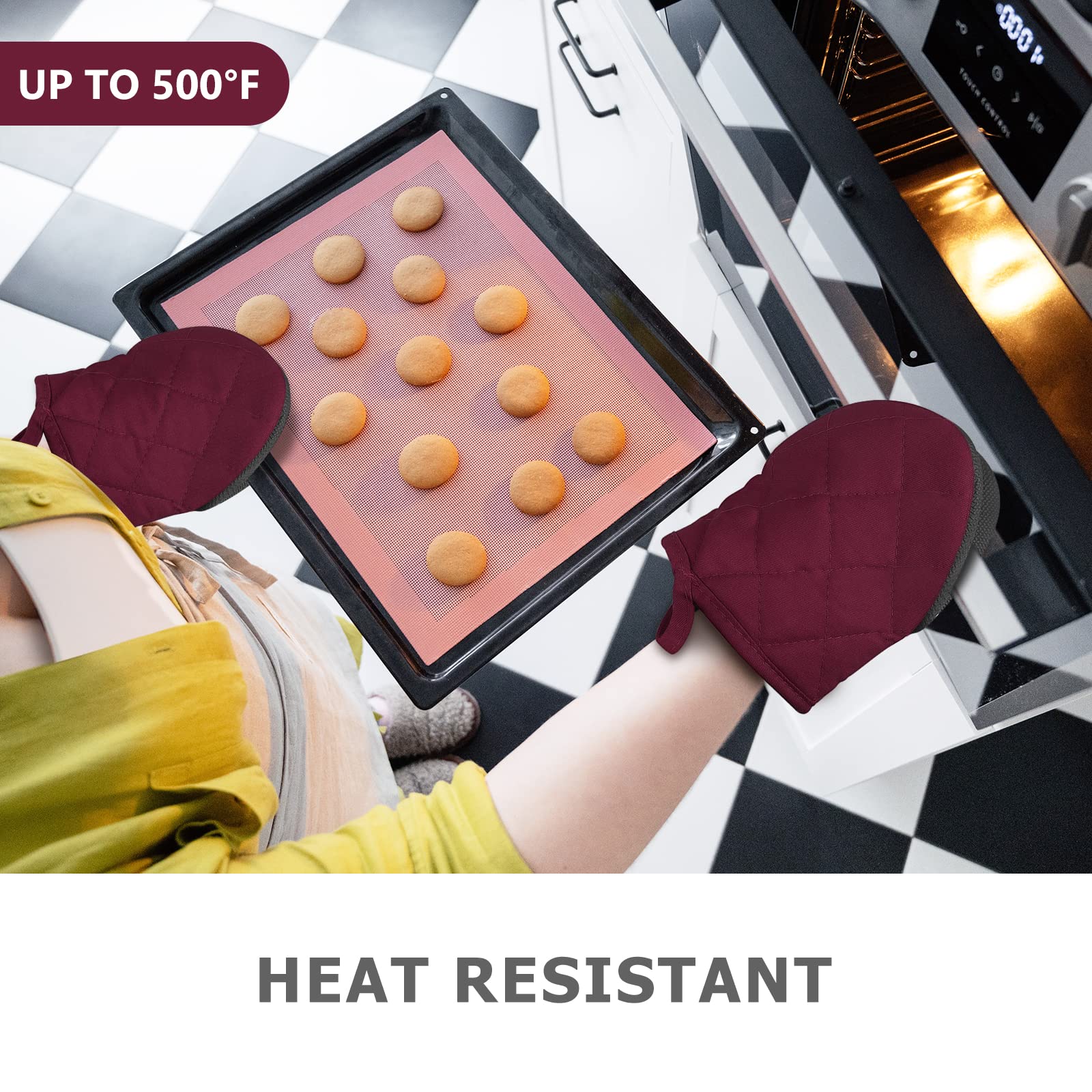 Qulable guantes con textura panales de silicona para control preciso