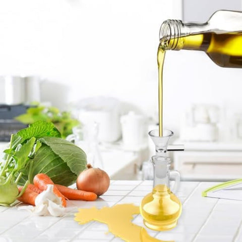 Qulfimea juego de cocina, embudos y cepillo para organización eficiente.