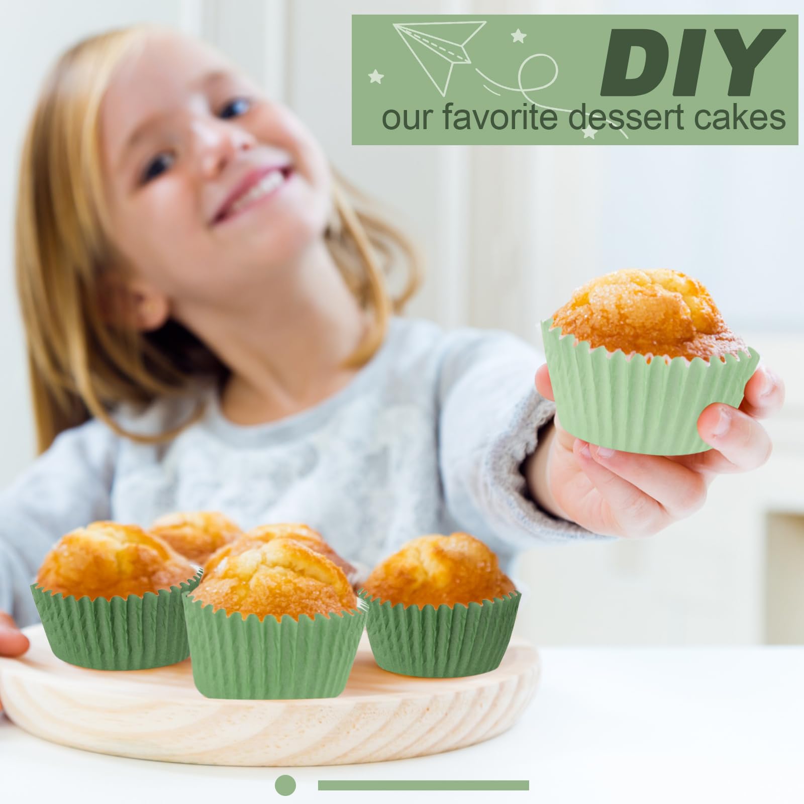 Qumenan papeles para cupcakes para bodas y fiestas, color festivo.
