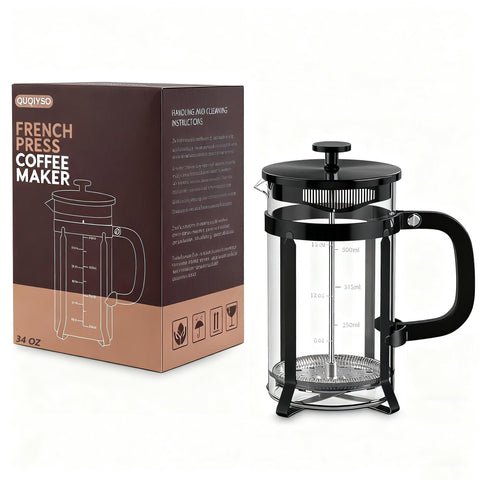 Tapas y filtros dobles QUQIYSO reducen sedimentos para una taza limpia.