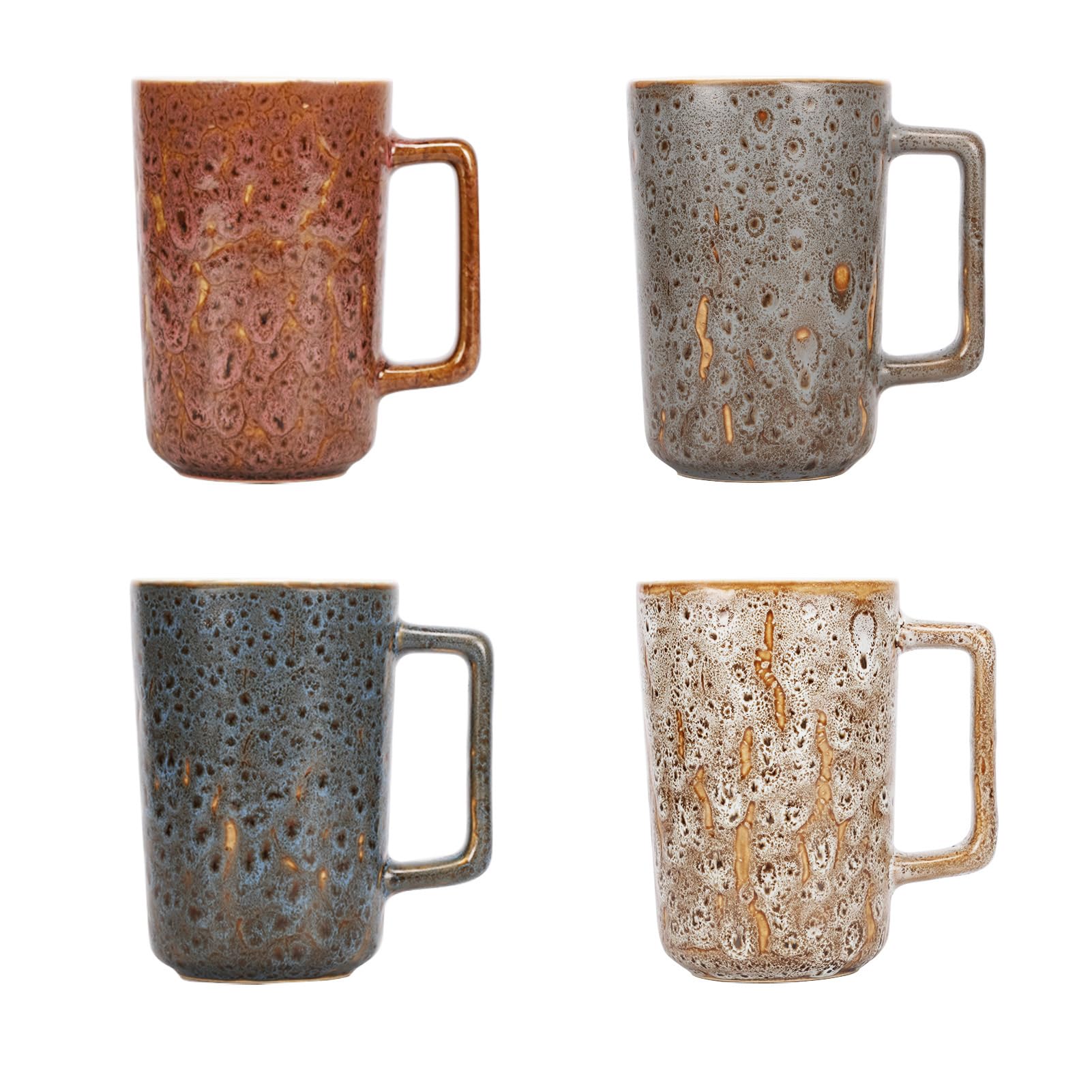 Tazas QUTREY con patrones roca magma para café diario.