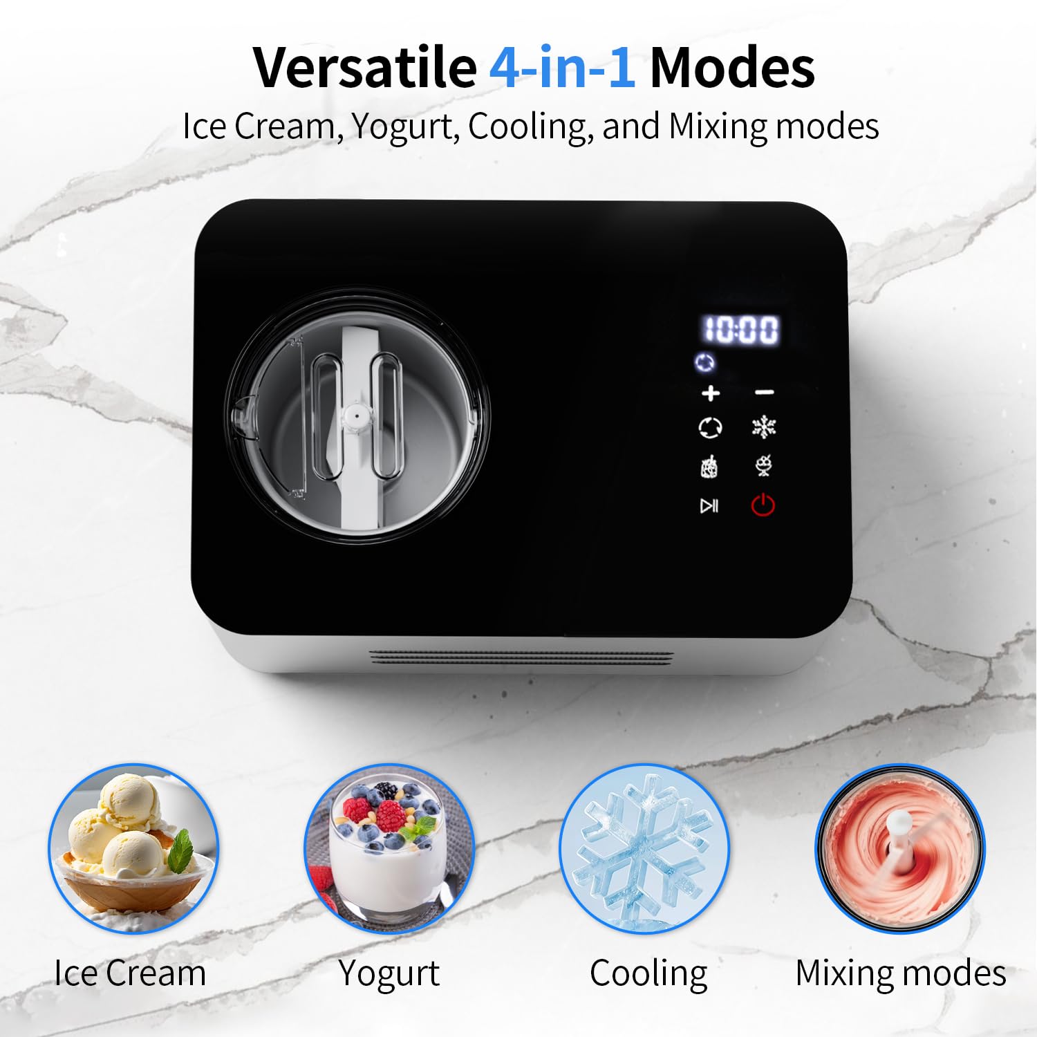 QUWRI capacidad 2,1 cuartos permite porciones familiares para compartir.