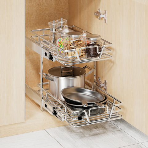 QUYUWU espacio optimizado en cocina gracias al organizador deslizante