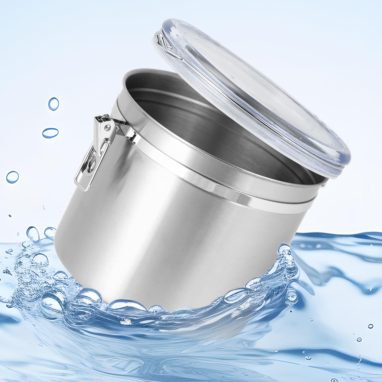 QWORK lata para cereales y snacks con cierre seguro para crujientes.