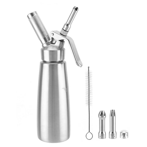 QWORK nata espumadora 304-500ml lista para espumar nata fresca.