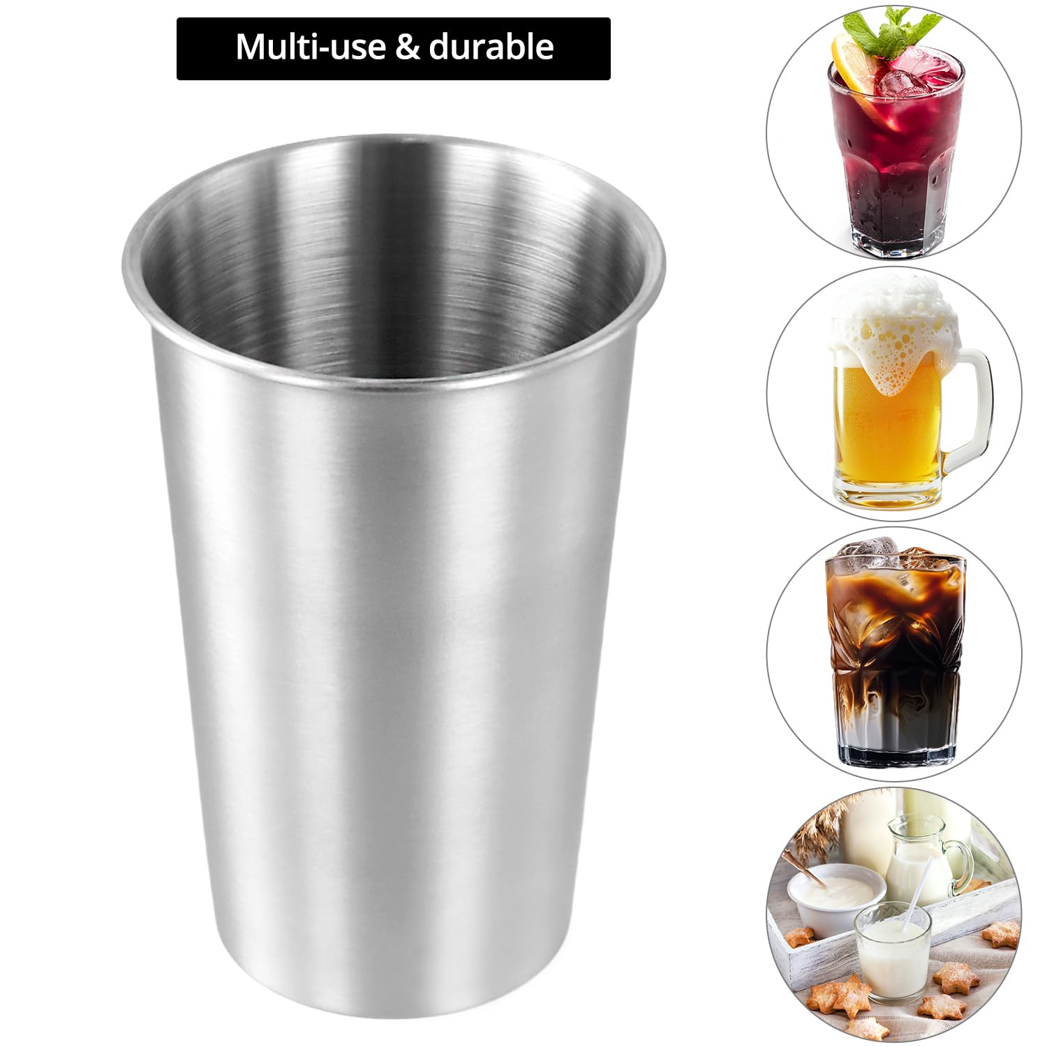 Vasos QWORK portátiles para viaje y casa, fáciles de transportar.