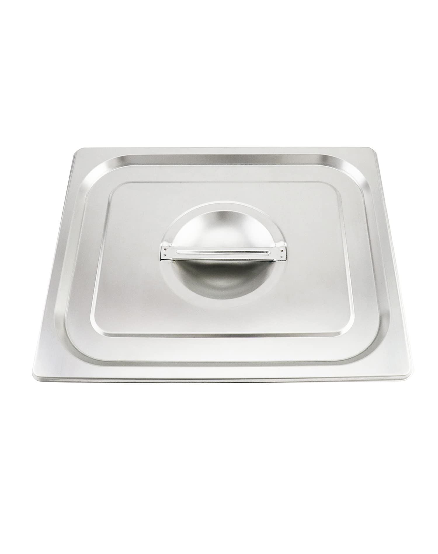Tapa QWORK de acero inoxidable con asa central para uso diario.