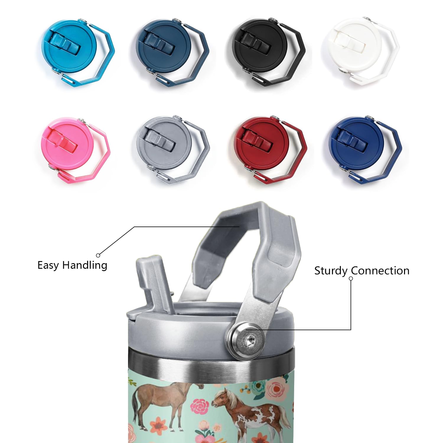 Diseno qwpmvhsak caballo-floral, perfecto para primavera y fiestas.