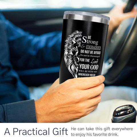 Tumbler qynspngs en acero inoxidable para mantener bebidas frías o calientes.