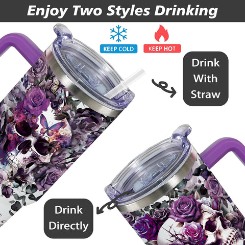 Vaso qynspngs acero inoxidable, mantiene bebidas frescas o calientes.