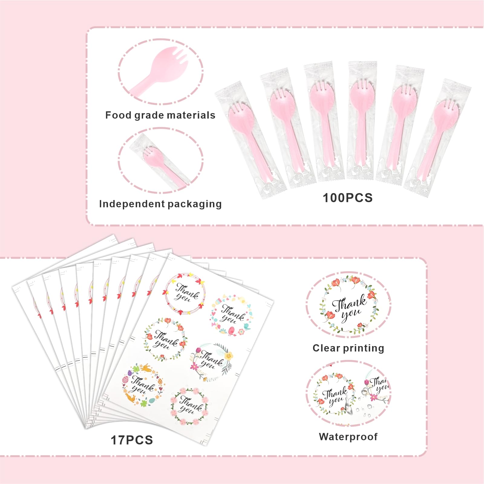 QZV cucharas desechables para repostería, prácticas para porciones rápidas.