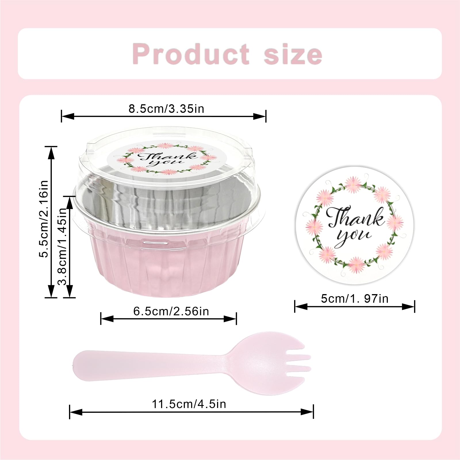 QZV tapas transparentes para cupcakes mini permiten ver el relleno sin abrir.