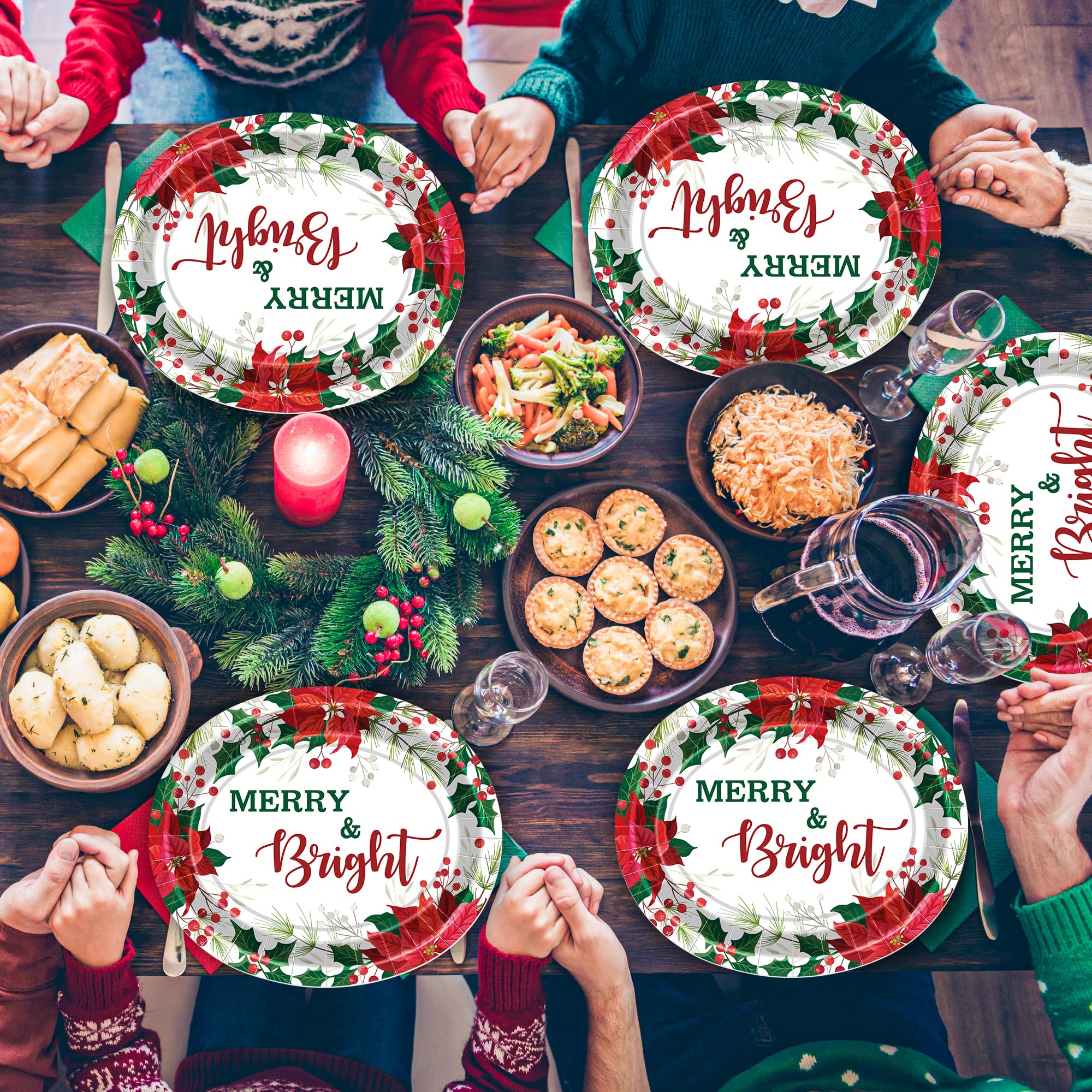 Decoración de mesa navideña con motivos festivos de QZYL.