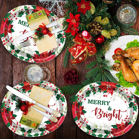 QZYL platos navideños para reuniones familiares y fiestas de invierno.